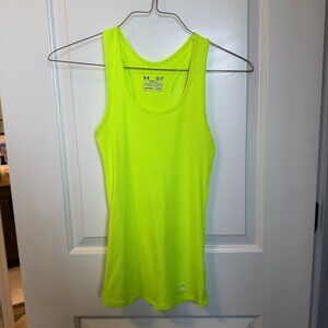 Under Armour HeatGear Neon Yellow Tank Top Size XS